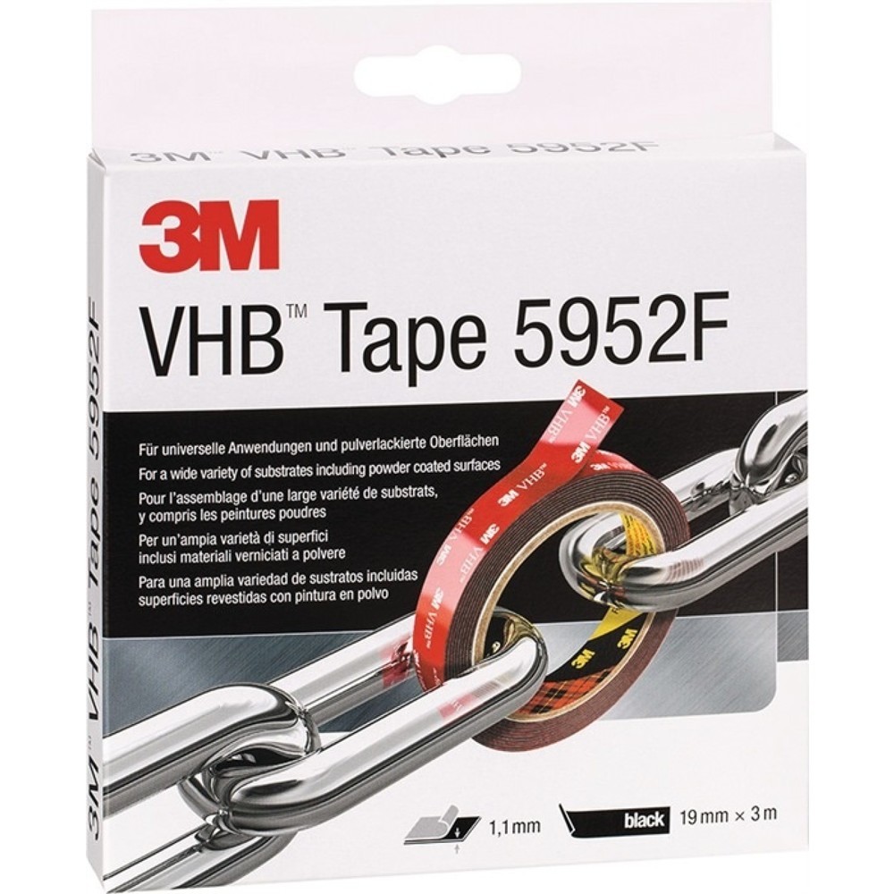 3M Montageband VHB Tape 5952F schwarz L B.19mm Rl.3M