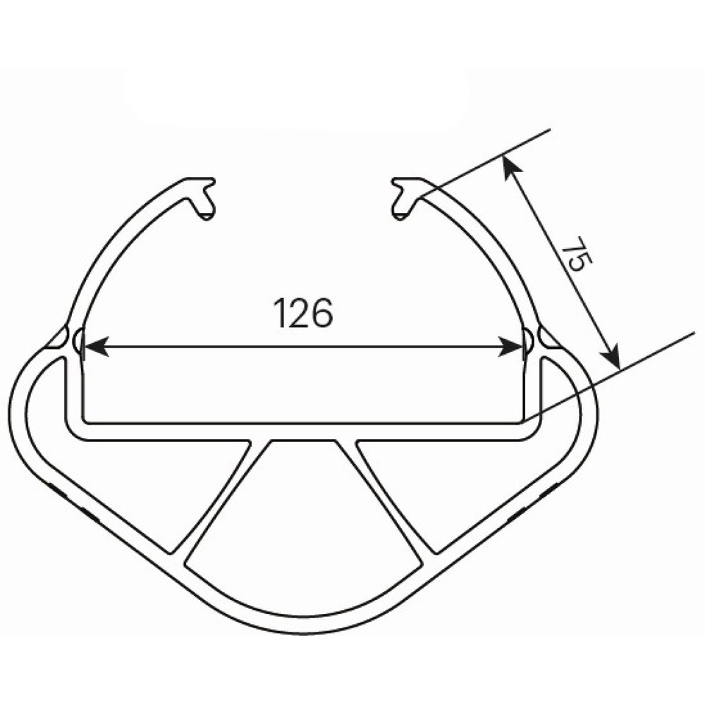 Produktabbildung Nr. 3: A-SAFE Anfahrschutz für Regale RackGuard aus MEMAPLEX®, Innenmaß HxBxT 600 x 126 x 75 mm