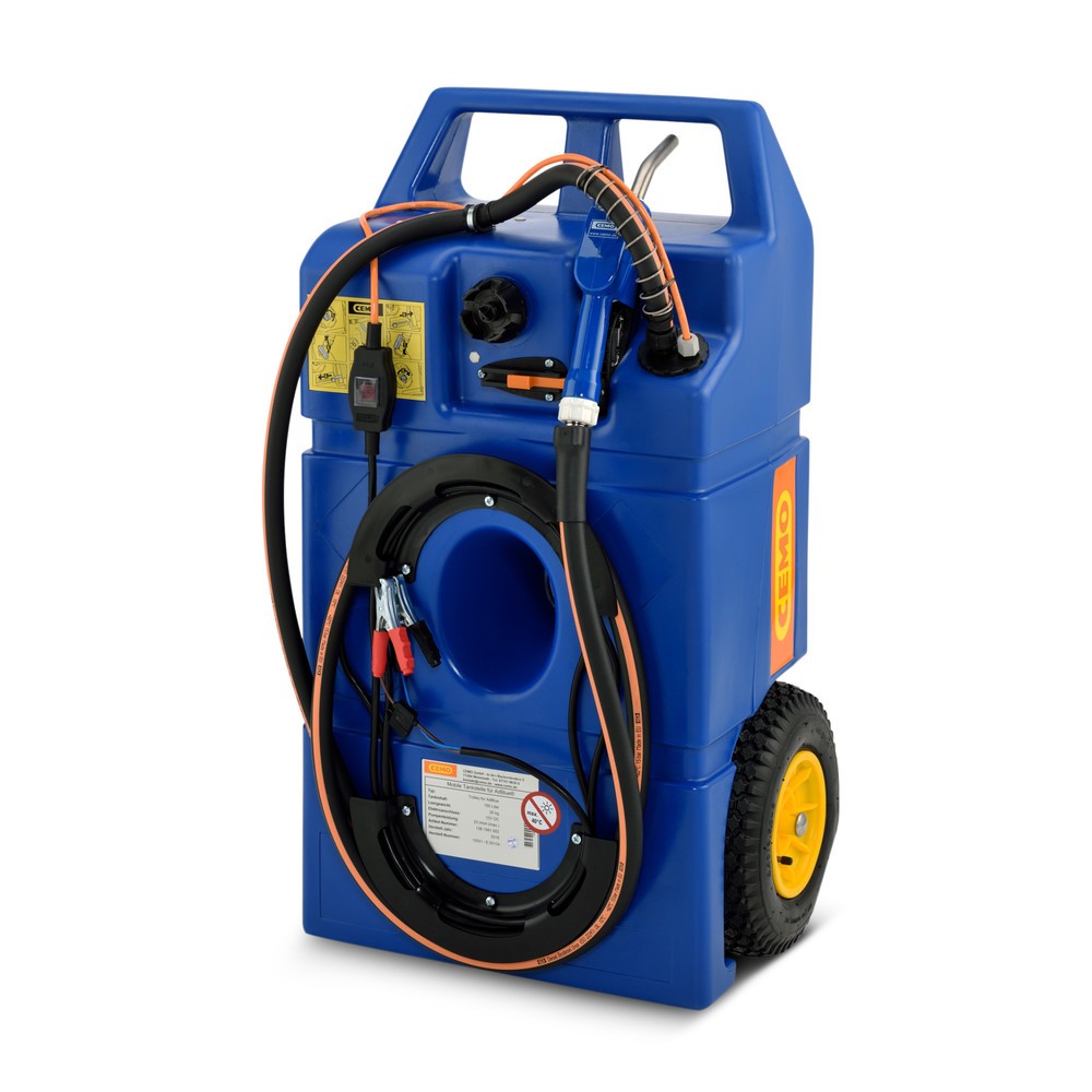 AdBlue®-Trolley CEMO, 100 l, mit Elektropumpe und Automatik-Zapfventil