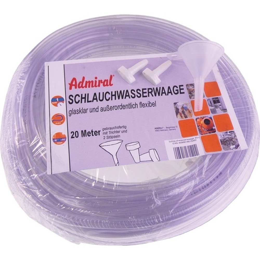 Produktabbildung: ADMIRAL Schlauchwasserwaage, 20 m