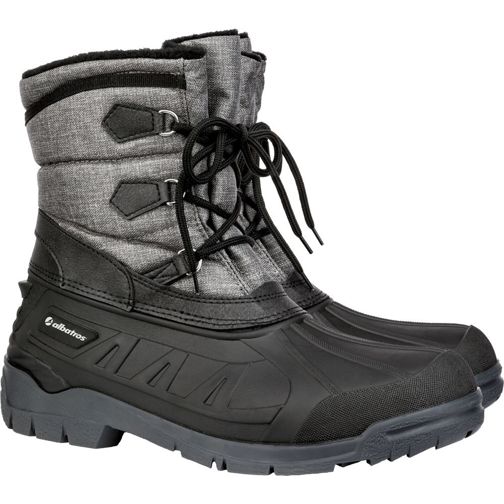 albatros Schnürstiefel TORONTO GREY, gefüttert, schwarz/grau, Größe 38