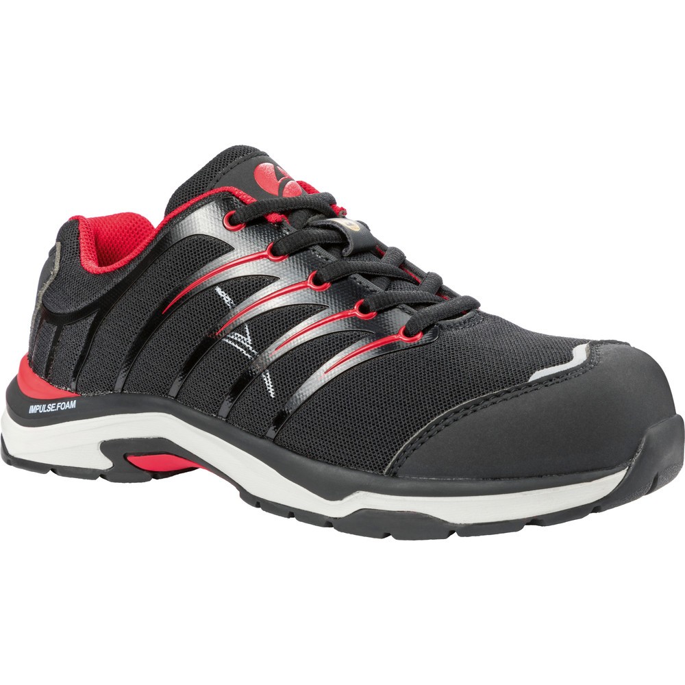 albatros Sicherheitshalbschuh TWIST RED WNS LOW S1P ESD HRO SRC Größe 41, schwarz/rot