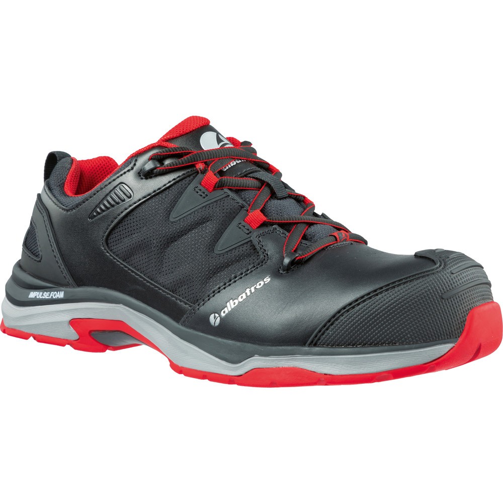 albatros Sicherheitshalbschuh ULTRATRAIL BLACK LOW S3 ESD HRO SRC Größe 37, schwarz/rot