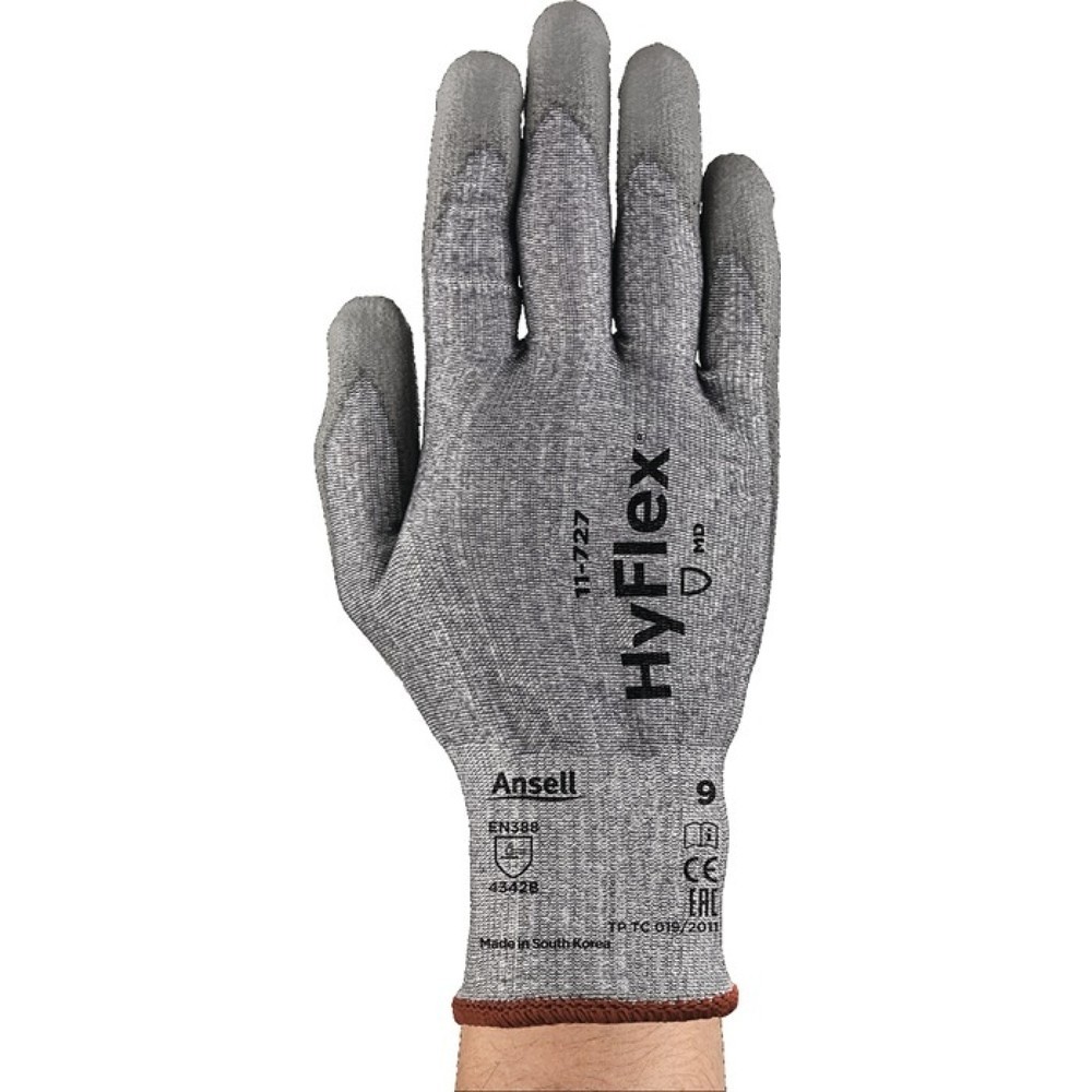 Ansell Schnittschutzhandschuhe HyFlex® 11-727, Größe 7 grau, EN 388 PSA-Kategorie II