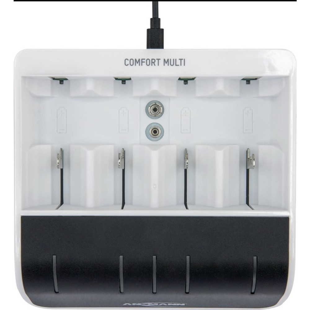 ANSMANN Schnellladegerät NiBC-ComfortMulti-USB-cb, mit USB-Eingang, 1,2 V NiMH