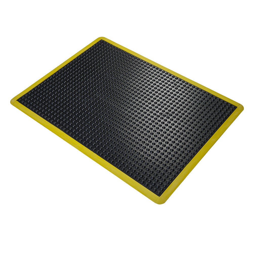 COBA Anti-Ermüdungsmatte Bubblemat Safety, BxL 600 x 900 mm, schwarz/gelb