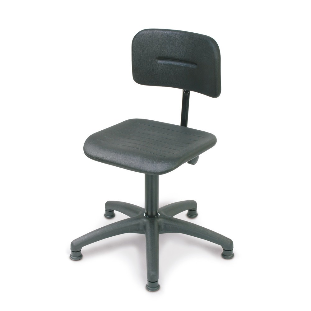 Arbeitsdrehstuhl Uno Polyurethan, Sitzhöhe 450-580 mm, Kunststoffbasis, Rollen