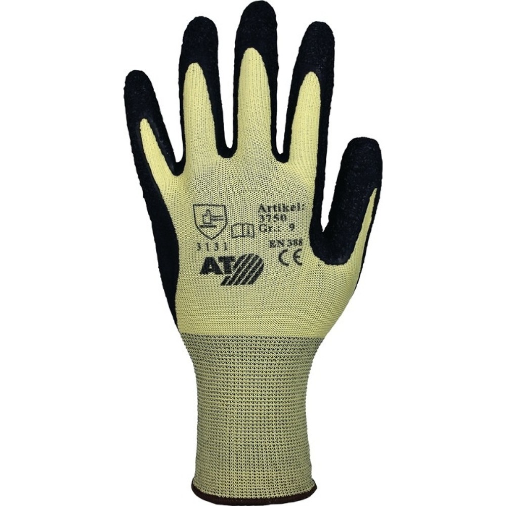 ASATEX Handschuhe Gr.8 gelb/schwarz EN 388 PSA