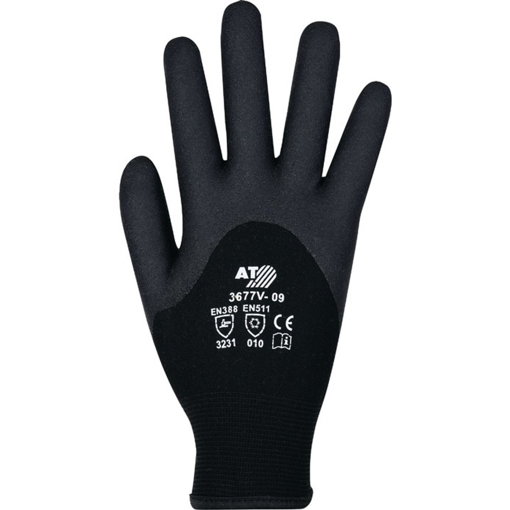 ASATEX Kälteschutzhandschuhe, Größe 9 schwarz, EN 388, EN 511 PSA-Kategorie II