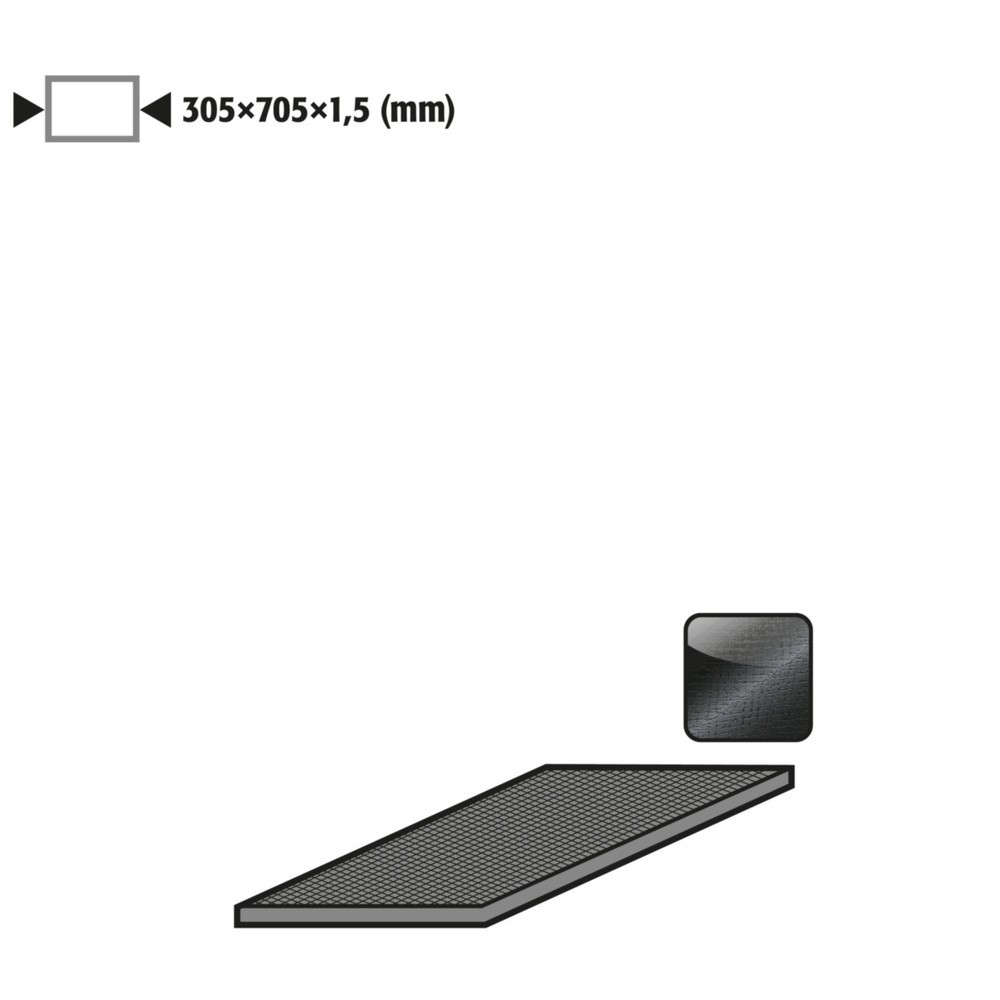 asecos® Antirutschmatte für Fachboden für Vertikalauszugschrank V-MOVE-90, schwarz