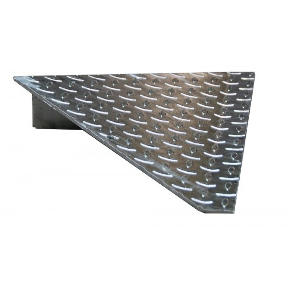 Auffahrecken für Bauer® niedrige Flachwannen aus Stahl, BxL 500 x 500 mm