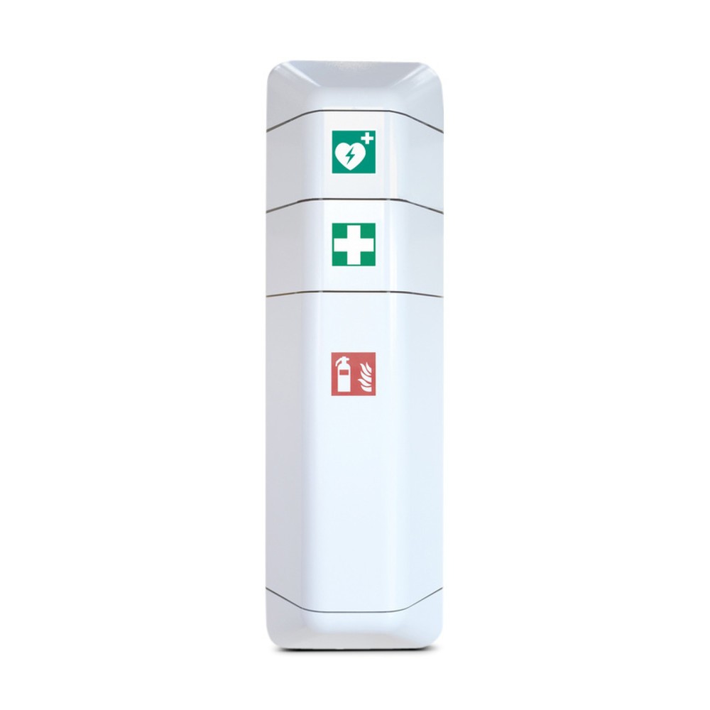 Aufsatz Defibrillator für Feuerlöscher-Aufbewahrungsschrank, weiß