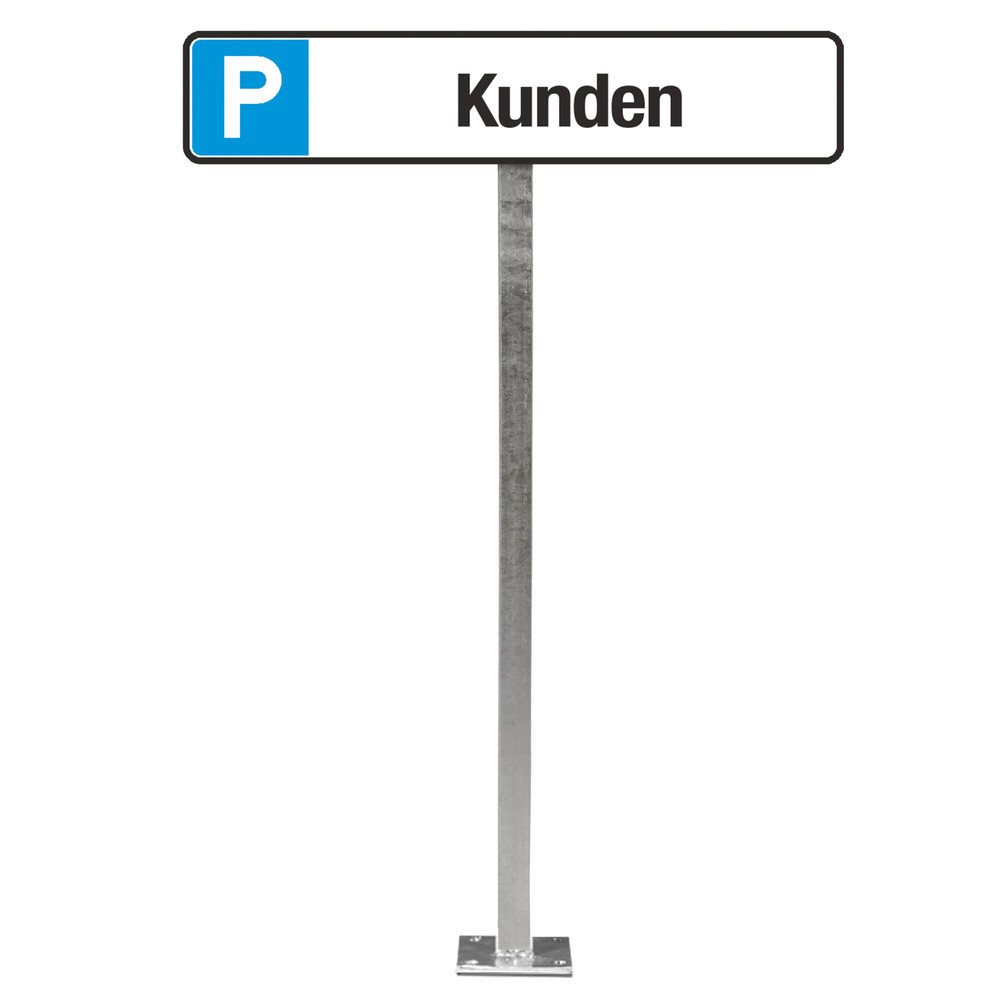 Aufstellpfosten für Parkplatzschild, für Schilder HxB 110 x 520 mm