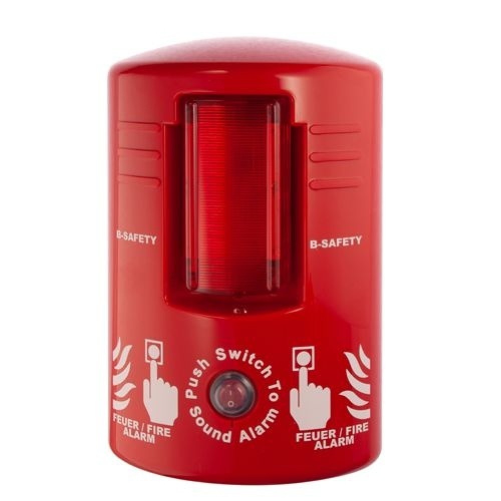 B-Safety Lokaler Feuermelder TOP-ALARM, mit Sirene u. Blitzlicht