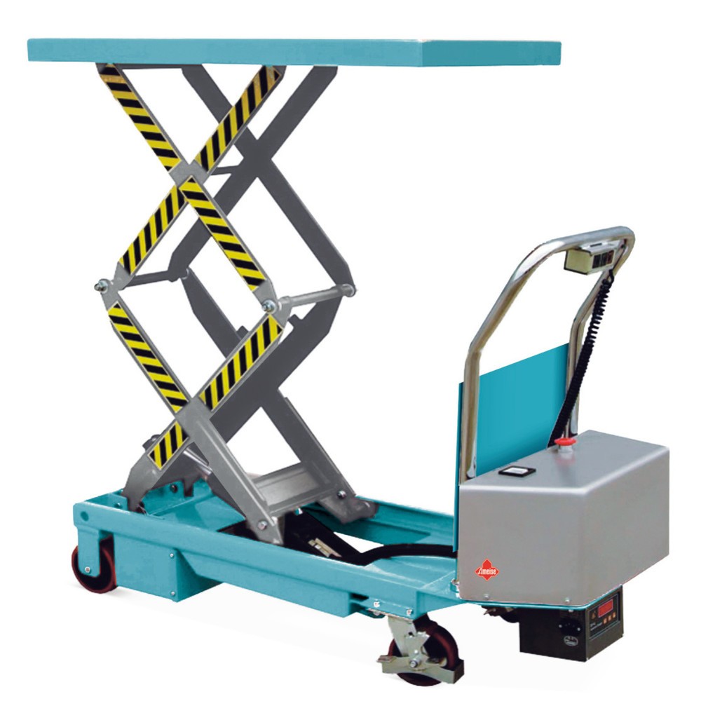 Produktabbildung: Scheren-Hubtischwagen Ameise® LTT 0.35 mit Doppel-Schere, elektrisch, Tragkraft 350 kg, Plattform à 910 x 500 mm