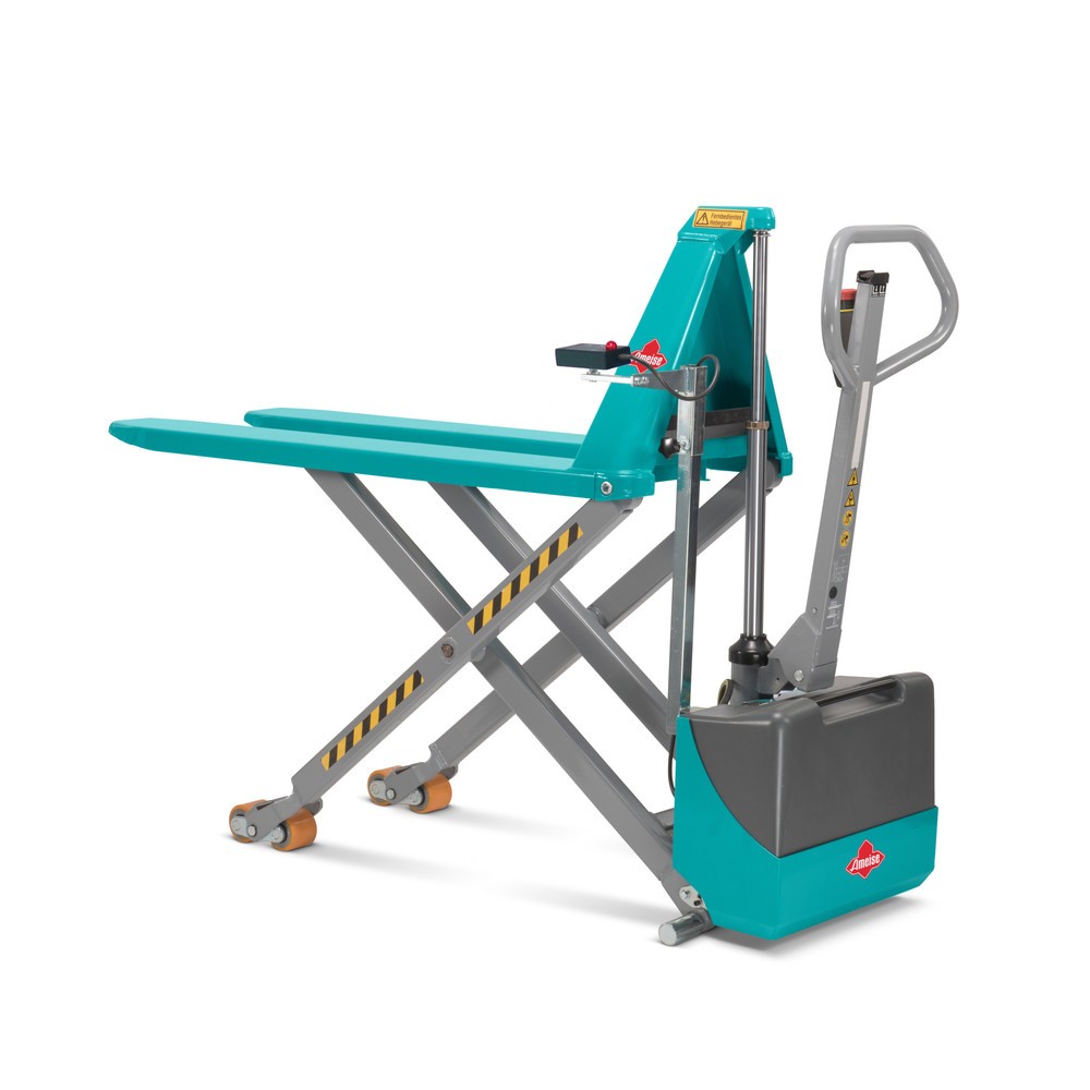 Produktabbildung: Scherenhubwagen Ameise® PTM 1.5 Scissor elektrohydraulisch, Tragfähigkeit 1.500 kg, Gabellänge 1.200 mm