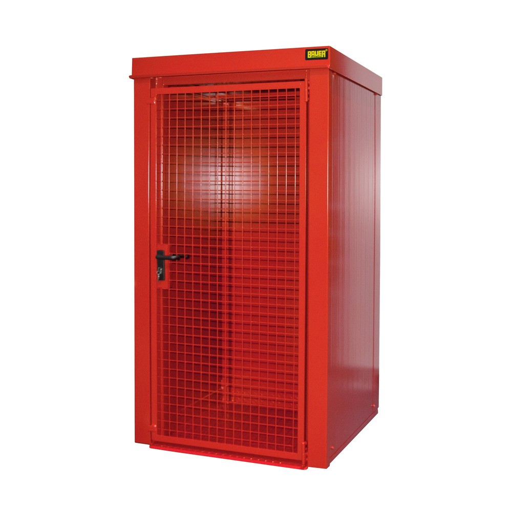 Bauer® Gasflaschen-Container GFC-B, feuerbeständig, für max. 9 Flaschen, feuerrot