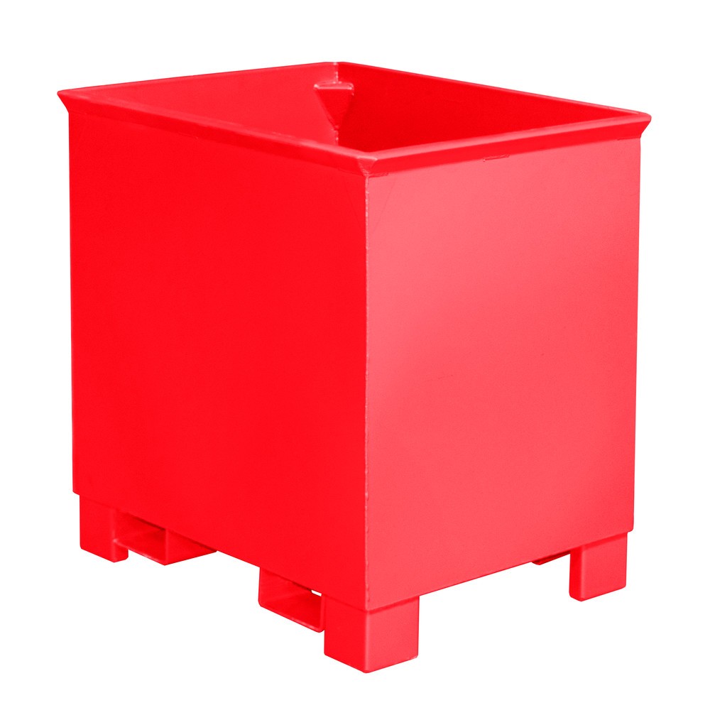 Bauer® Stapelbehälter für Routenzüge, lackiert, Volumen 0,3 m³, RAL 3000 feuerrot
