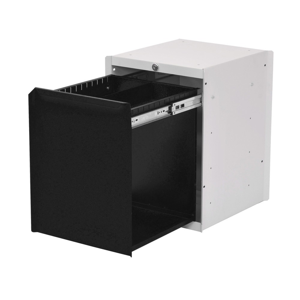 Bedrunka+Hirth Unterbauschrank mit 1 Schublade für Arbeitsplatzsystem Tisch, HxBxT 500 x 370 x 400 mm, tiefschwarz