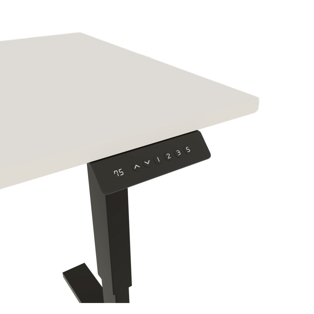 Produktabbildung Nr. 10: BISLEY Schreibtisch E-StarterTech, elektrisch höhenverstellbar, 160 x 80 cm, schwarz, weiß