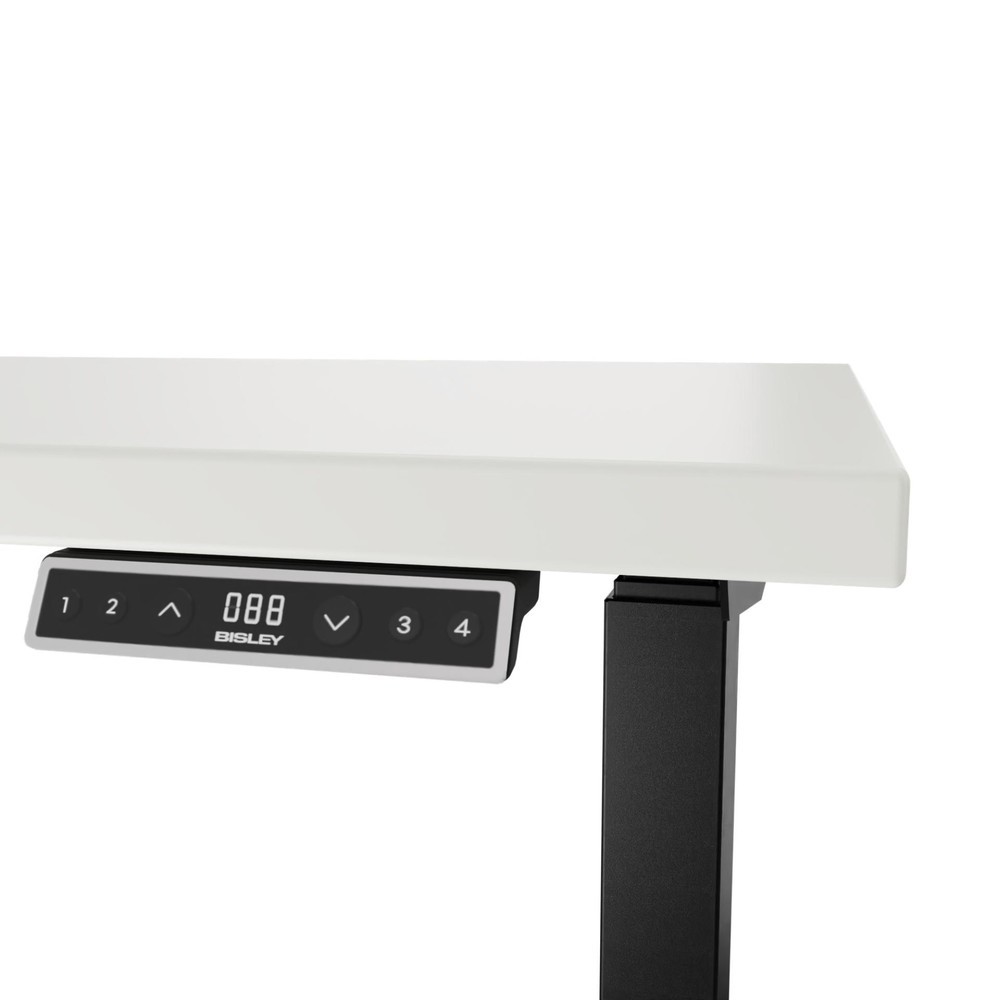 Produktabbildung Nr. 2: BISLEY Schreibtisch E-StarterTech, elektrisch höhenverstellbar, 160 x 80 cm, schwarz, weiß