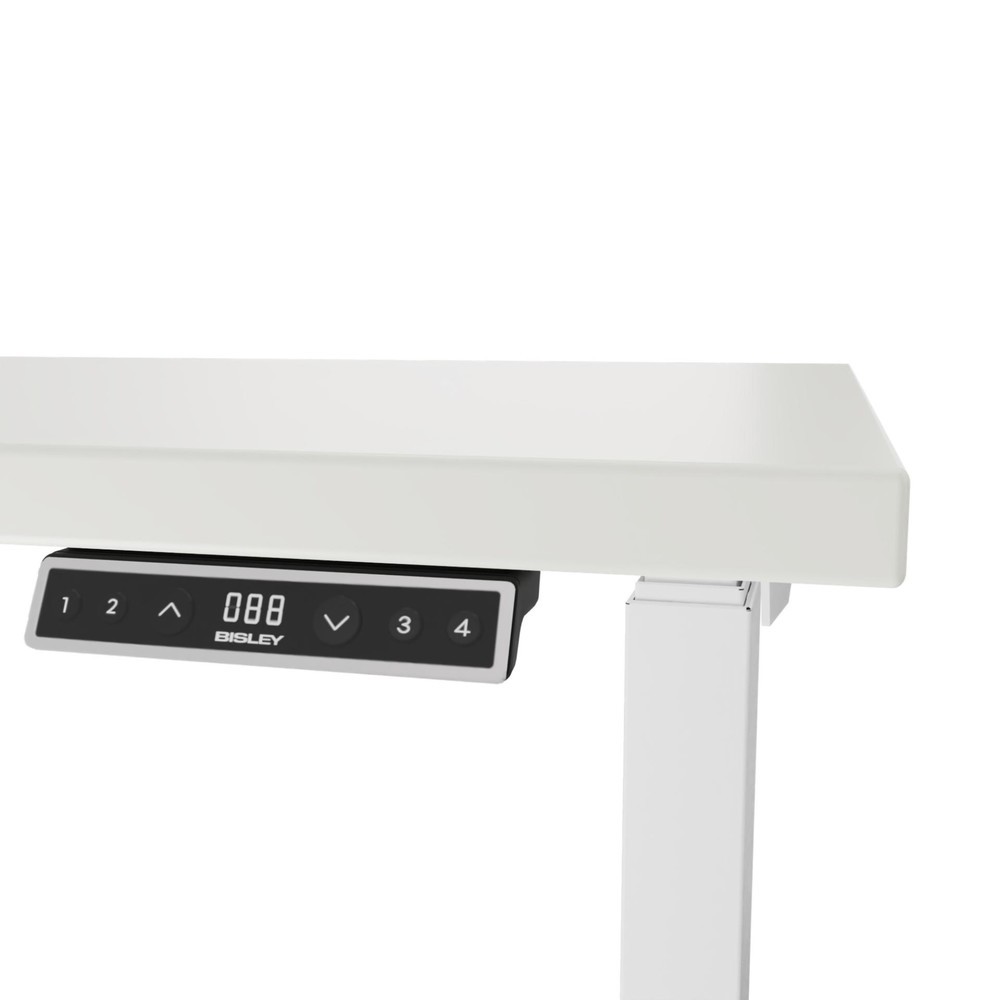 Produktabbildung Nr. 2: BISLEY Schreibtisch E-WonderTech, elektrisch höhenverstellbar, 160 x 80 cm, weiß, weiß