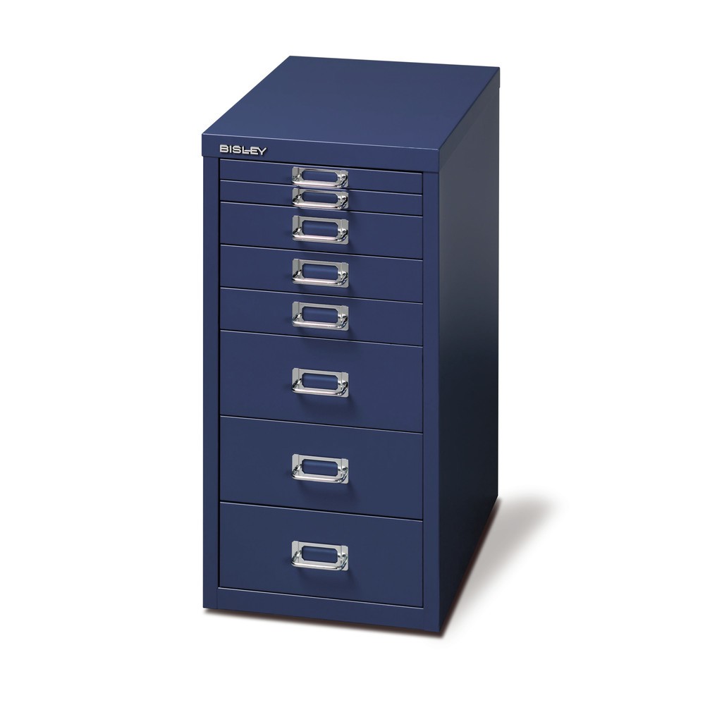 BISLEY Schubladenschrank Multidrawer, 8 Schubladen, blau