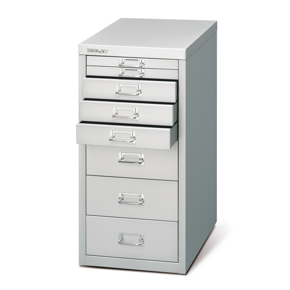 BISLEY Schubladenschrank Multidrawer, 8 Schubladen, silber