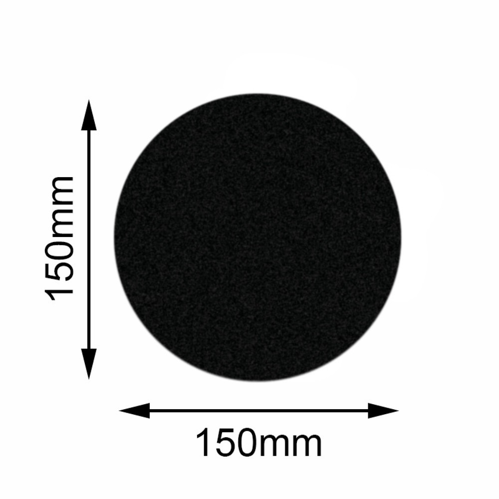 Bodenmarkierer Safety Kreis, schwarz, 150 mm, 10 Stk/VE