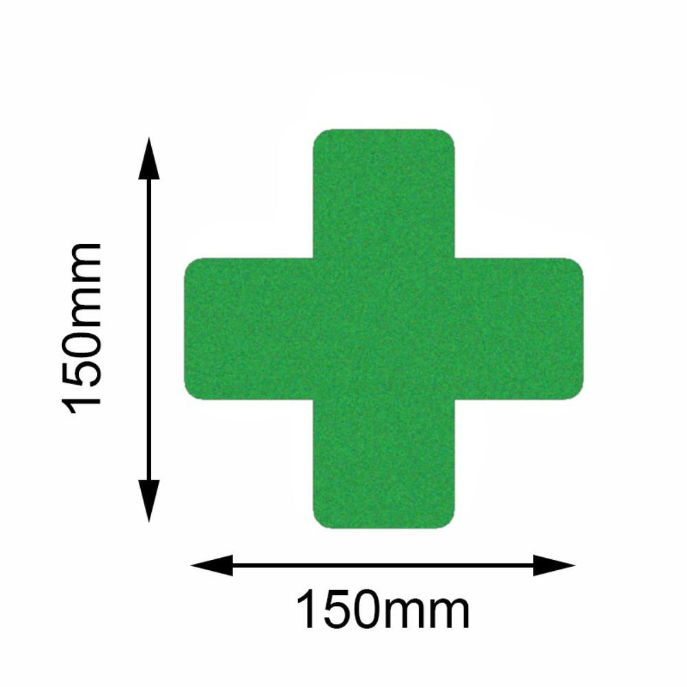 Bodenmarkierer Safety Kreuz, grün, 50 x 150 mm, 10 Stk/VE