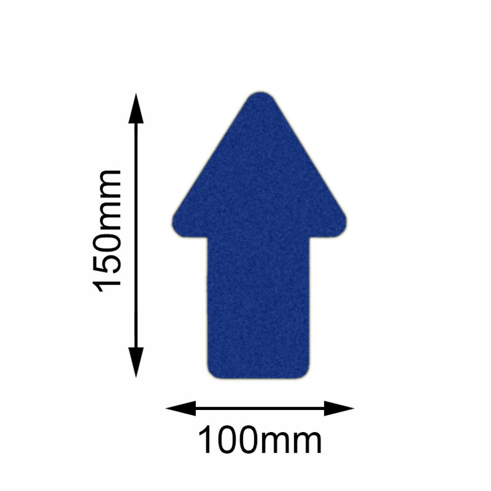 Bodenmarkierer Safety Pfeil, blau, 100 x 150 mm, 10 Stk/VE