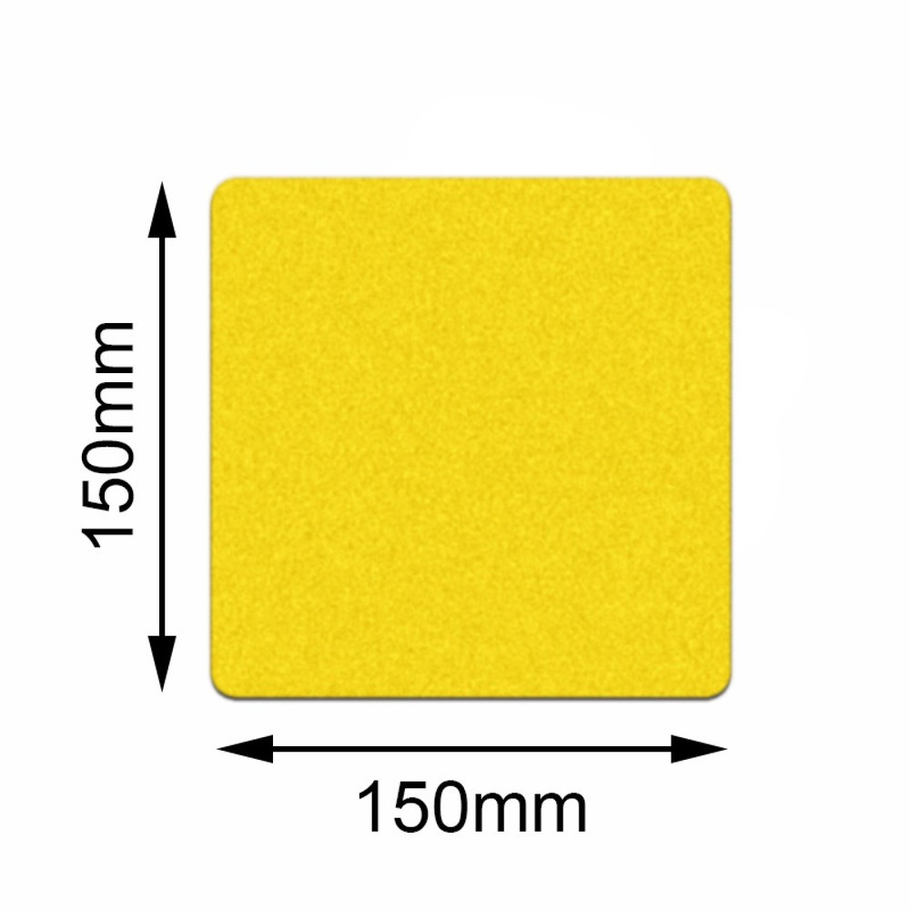 Bodenmarkierer Safety Quadrat, gelb, 150 x 150 mm, 10 Stk/VE