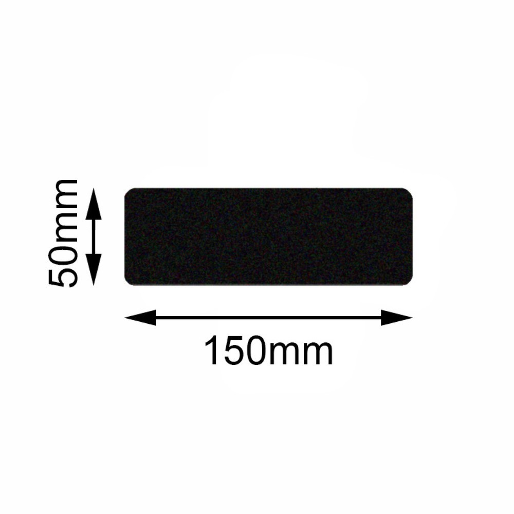 Bodenmarkierer Safety Rechteck, schwarz, 50 x 150 mm, 10 Stk/VE