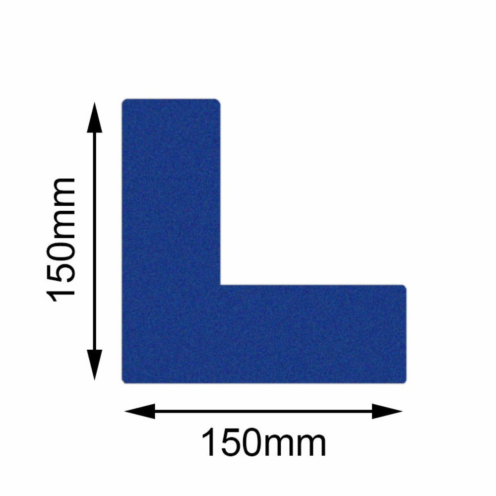 Bodenmarkierer Safety Winkel, blau, 150 x 150 mm, 10 Stk/VE
