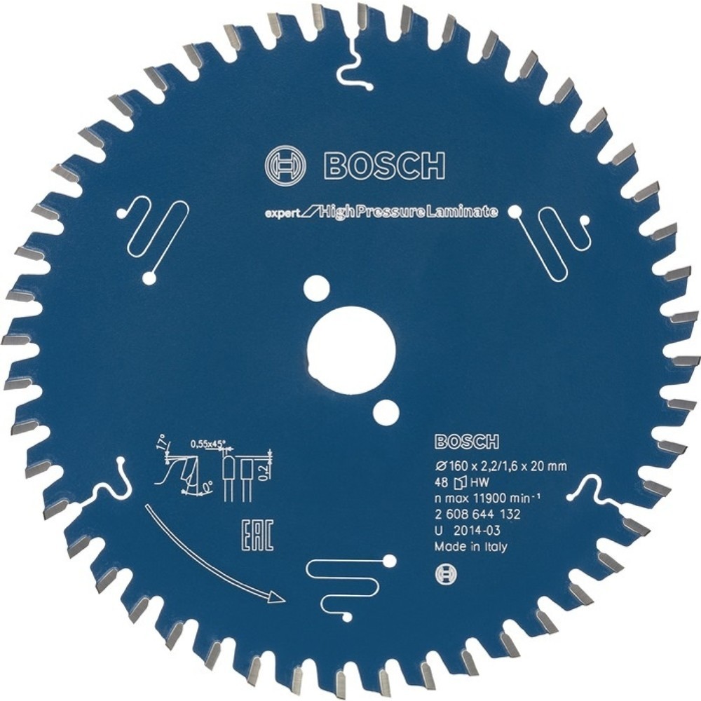 BOSCH Kreissägeblatt AD 160mm Z.48 TR-F Bohr.20mm Schnitt-B.2,2mm HM