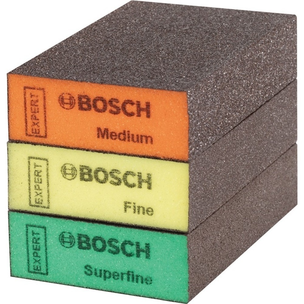 BOSCH Schleifblock Expert Combi S470, mittel / fein / superfein Combi Block, L69xB97mm