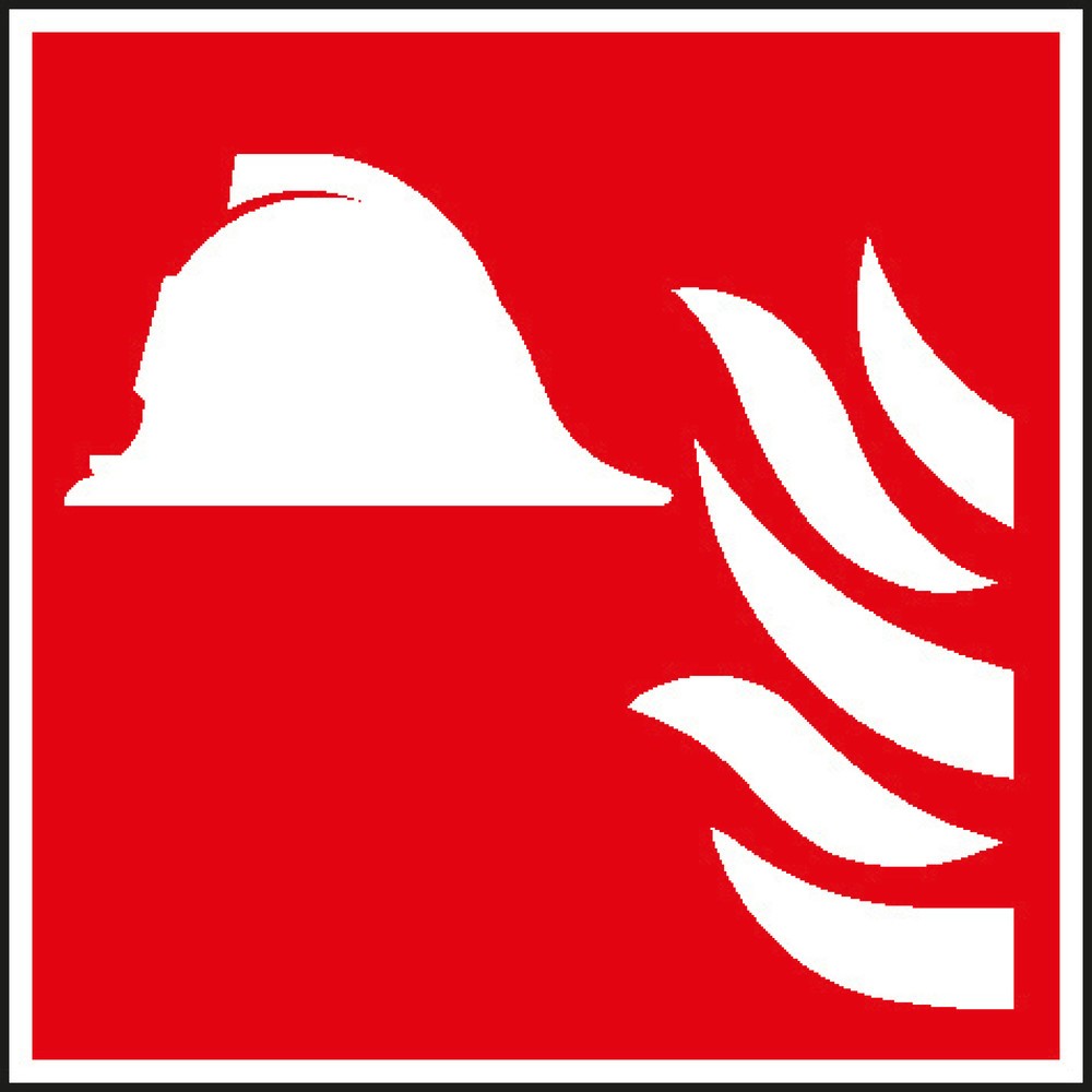 Mittel/Geräte zur Brandbekämpfung, mit Flamme, HxB 150 x 150 mm, Folie HI