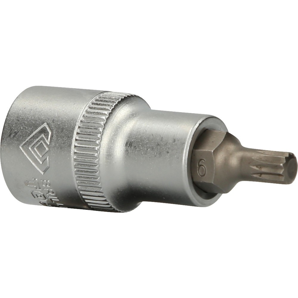 Produktabbildung: BRILLIANT TOOLS 1/2" Vielzahn-Bit-Stecknuss, 55 mm lang, M6