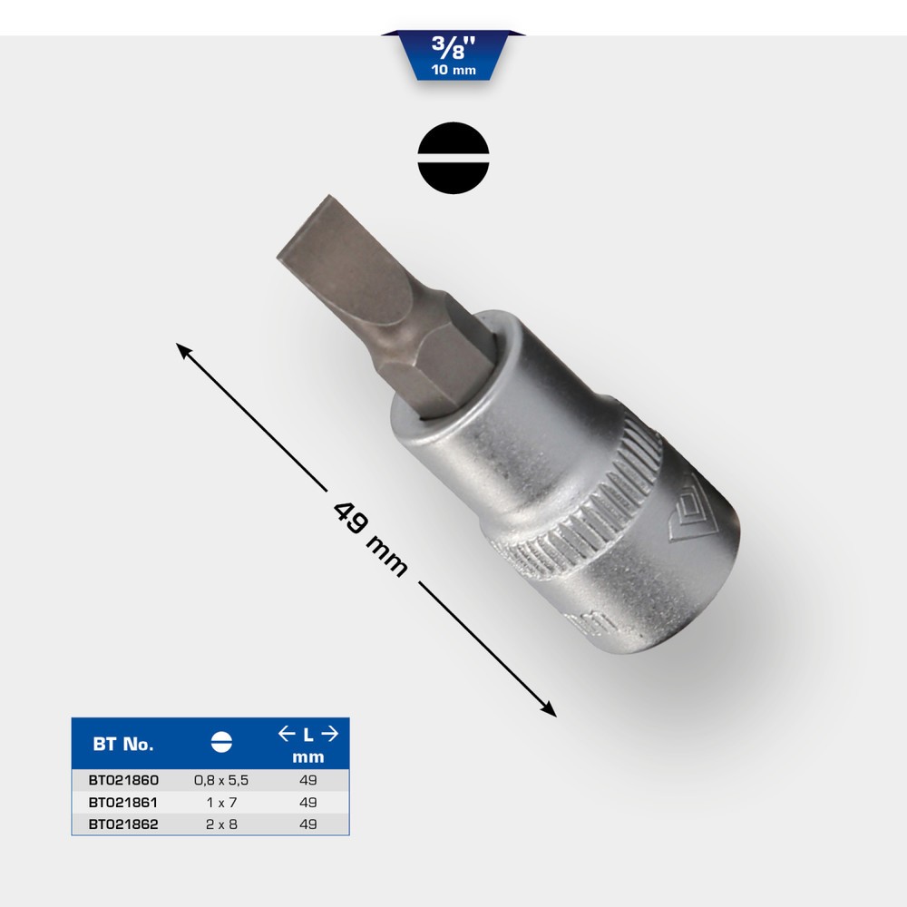 Produktabbildung Nr. 11: BRILLIANT TOOLS 3/8" Schlitz Bit-Stecknuss, 1 x 7 mm