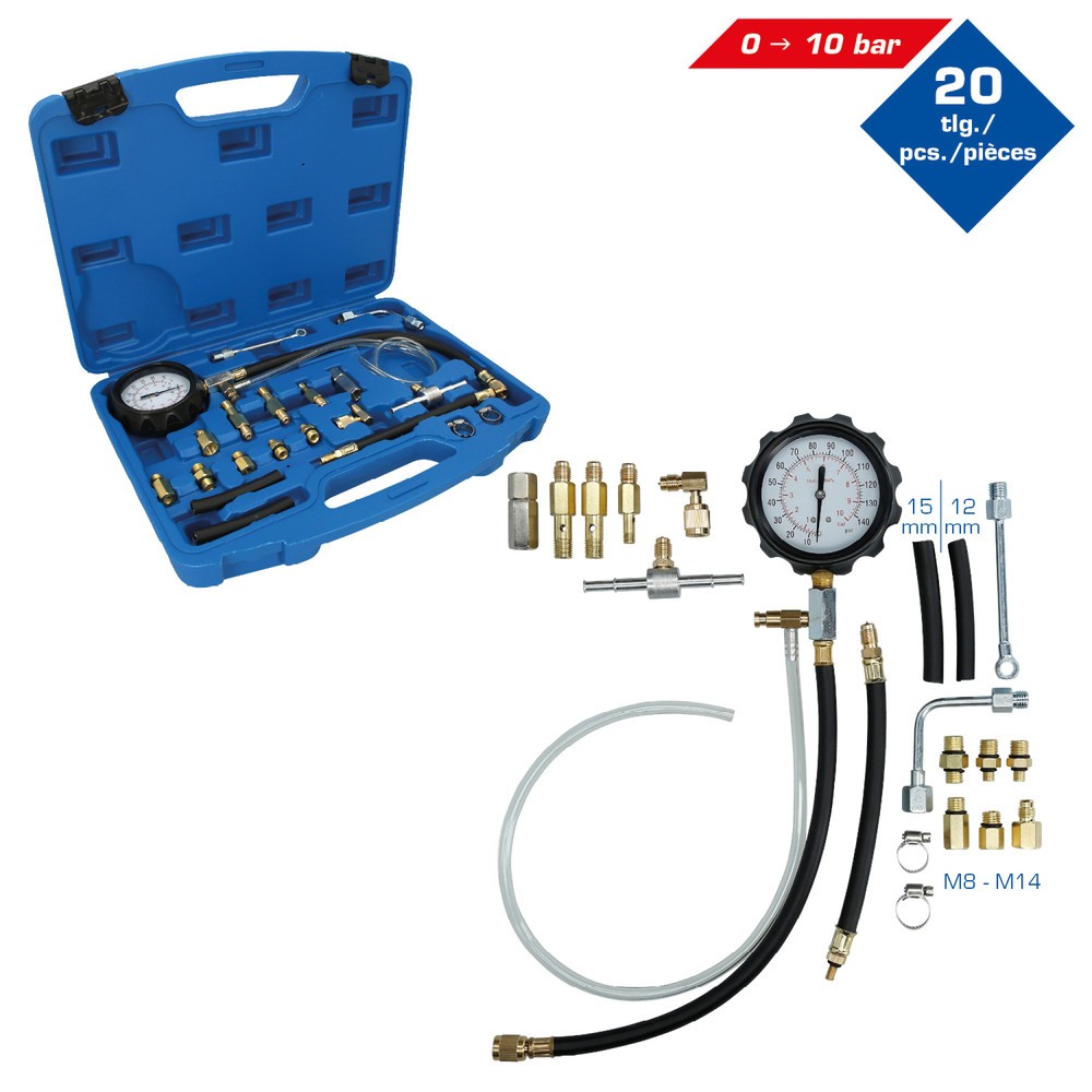 BRILLIANT TOOLS Kraftstoff-Einspritzsystem-Tester-Satz, 20-tlg