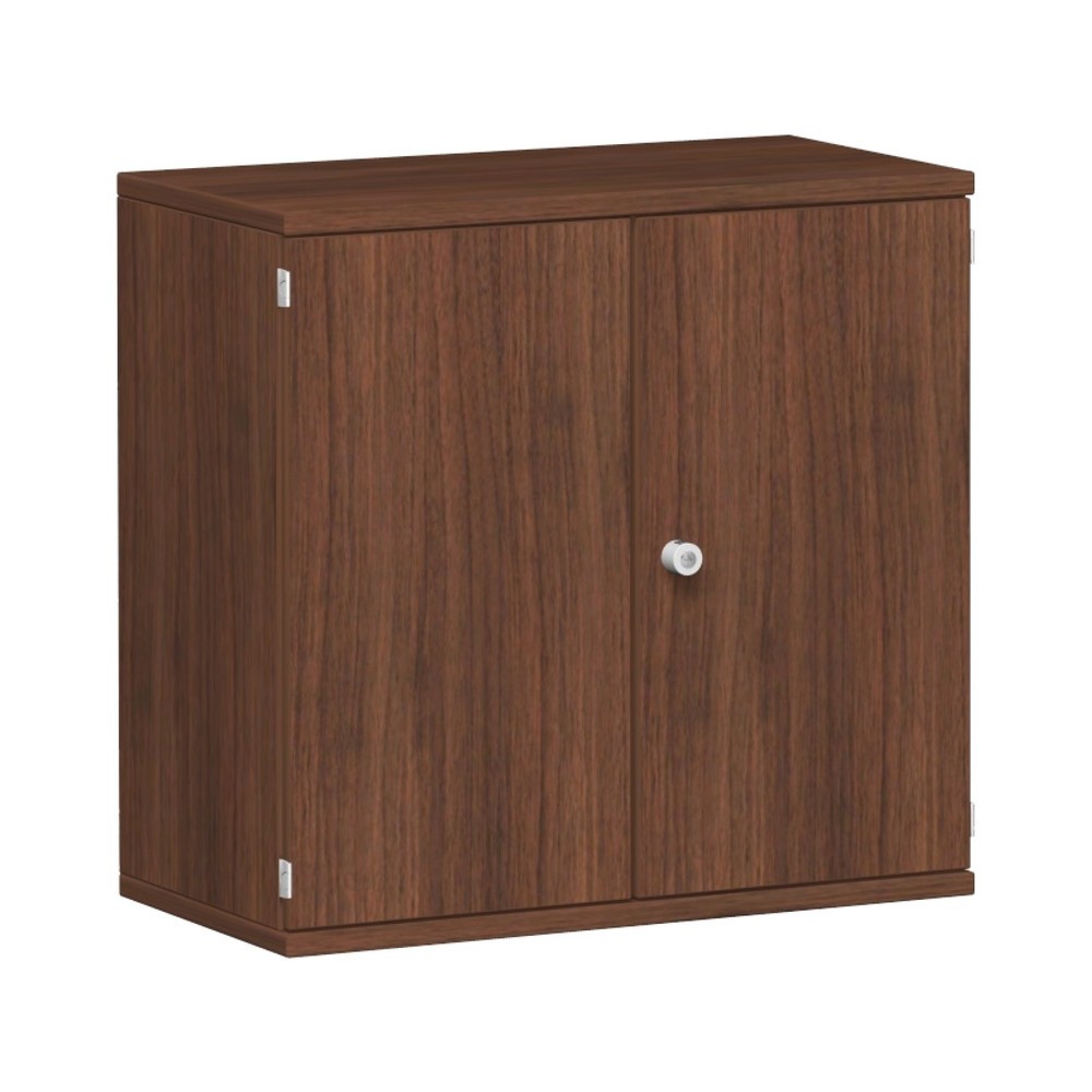 Büroschrank Profi, 2 OH, Breite 800 mm, Flügeltür, Nussbaum