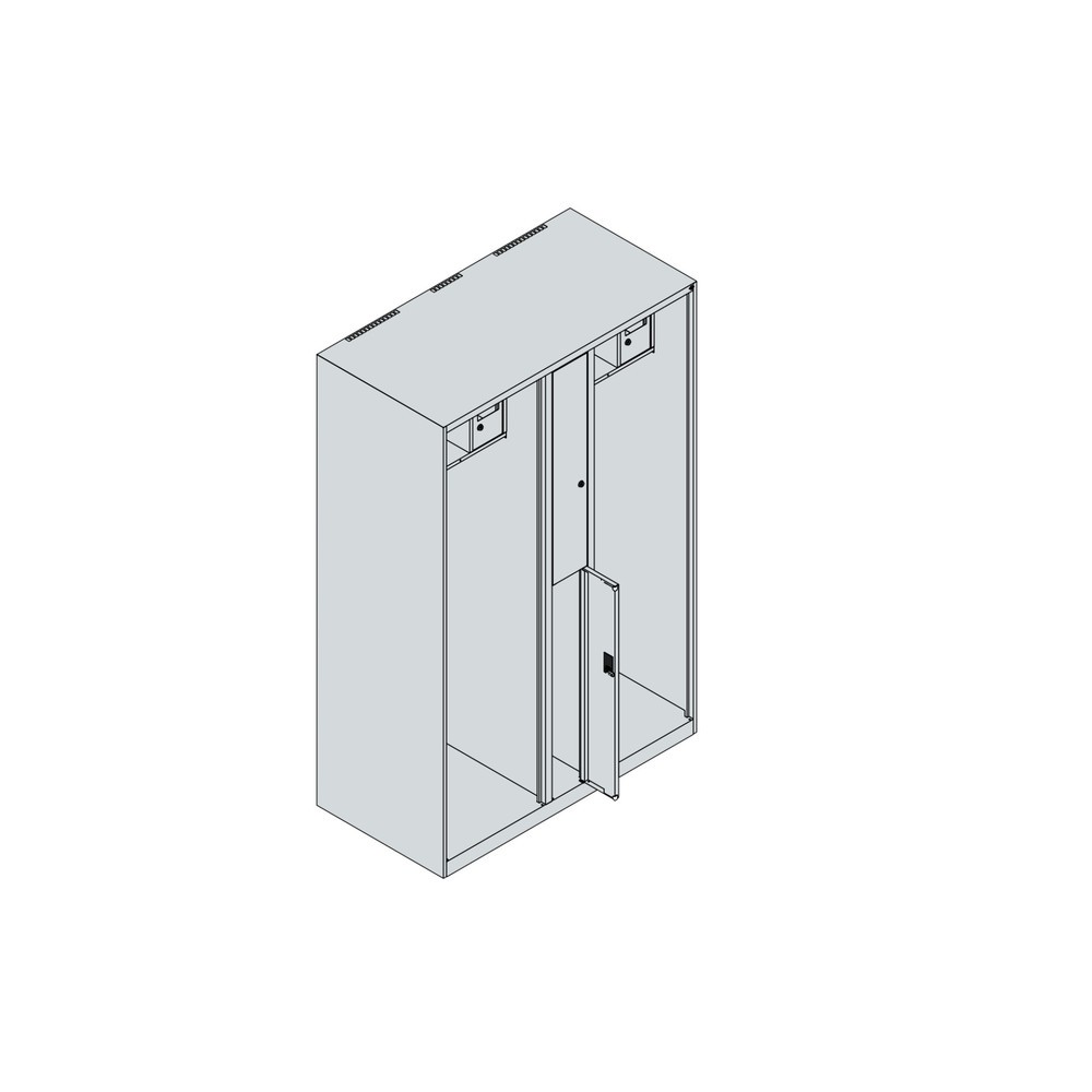 Produktabbildung Nr. 4: C+P Feuerwehrspind MAXI, Füße, HxBxT 1.850 x 1.200 x 600 mm, feuerrot, mit Helmhalter