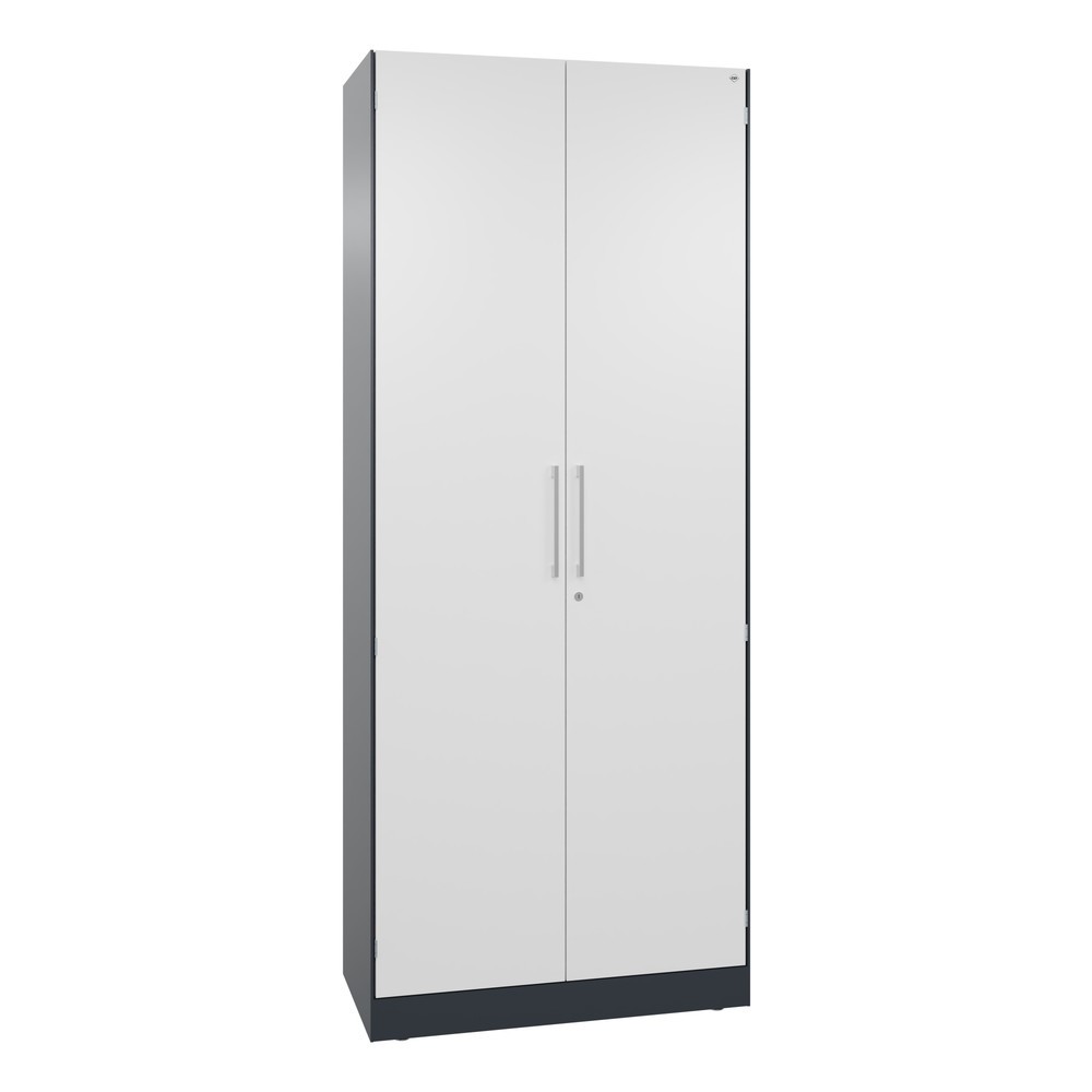 C+P Flügeltürenschrank Asisto, 5 OH, Breite 800 mm, anthrazitgrau, verkehrsweiß