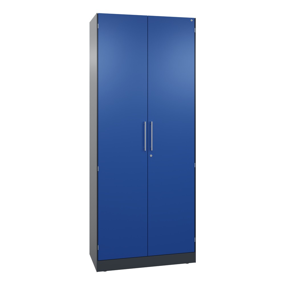 C+P Flügeltürenschrank Asisto, 5 OH, Breite 800 mm, anthrazitgrau, enzianblau