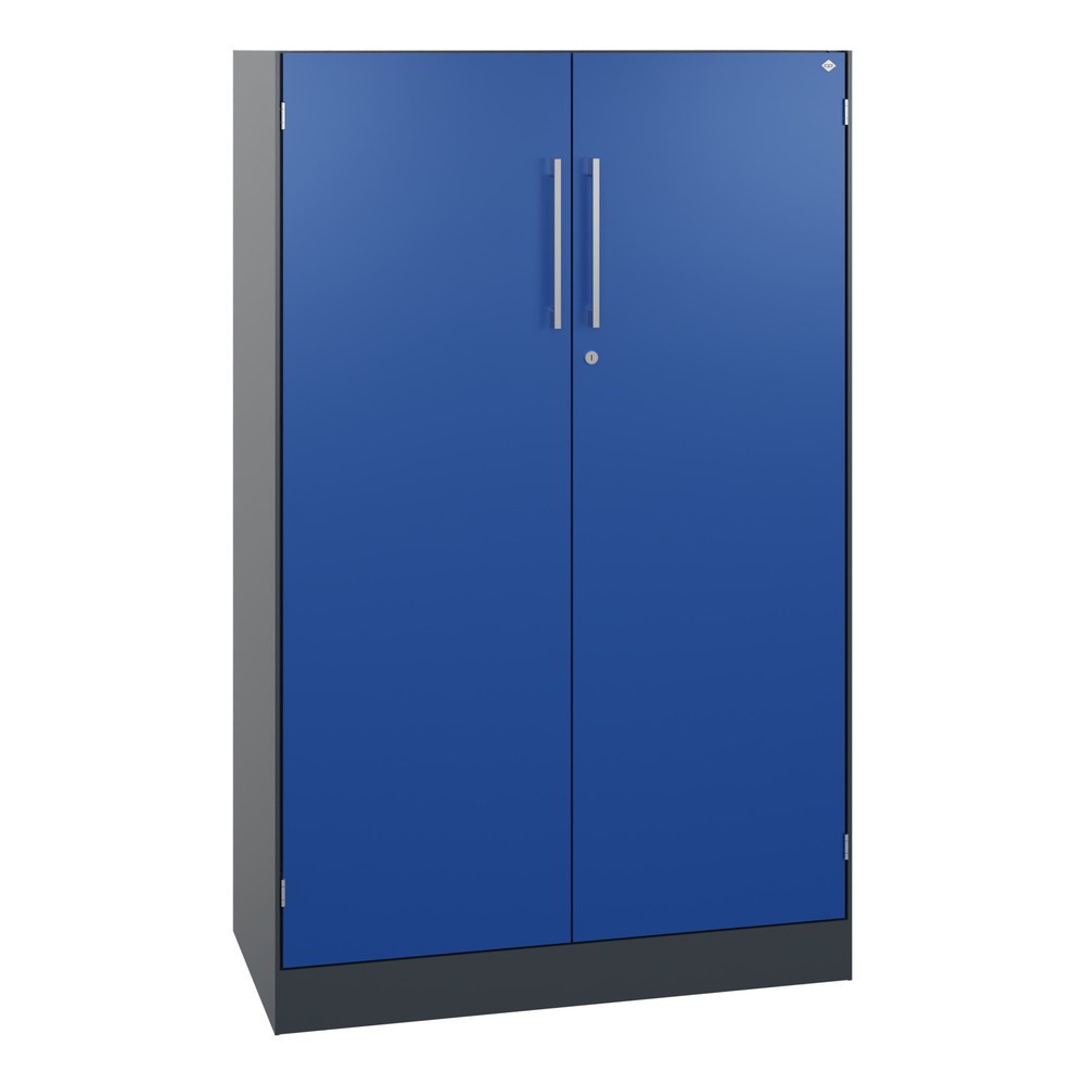 C+P Flügeltürenschrank Asisto, 3 OH, Breite 800 mm, anthrazitgrau, enzianblau