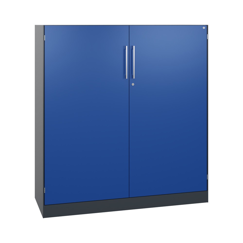 C+P Flügeltürenschrank Asisto, 3 OH, Breite 1.200 mm, anthrazitgrau, enzianblau