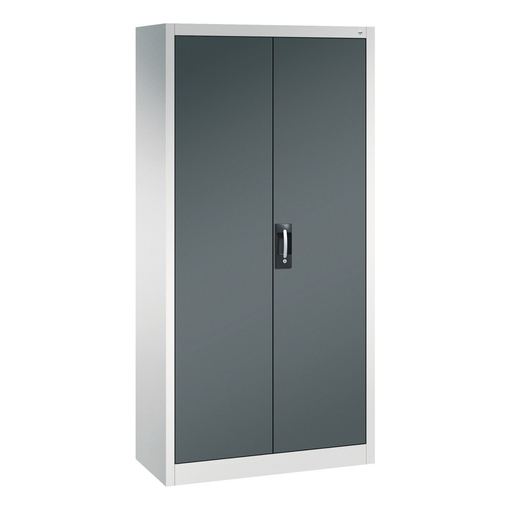 C+P Flügeltürenschrank mit 21 Fächern, HxBxT 1.950 x 930 x 400 mm, lichtgrau, anthrazitgrau