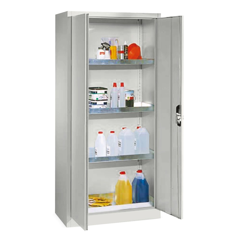 C+P Umweltschrank, 4 Wannen, HxBxT 1.950 x 930 x 500 mm, resedagrün