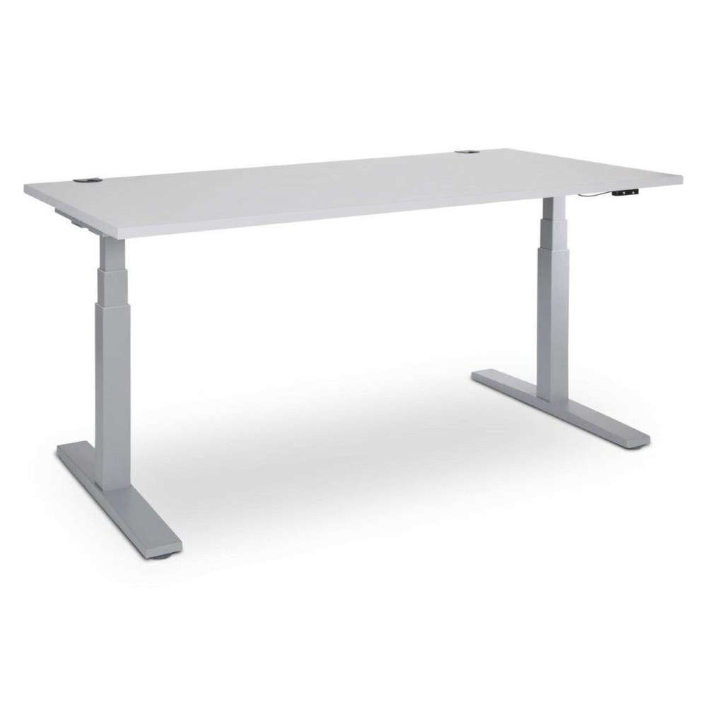 Produktabbildung: CEHA Schreibtisch, elektrisch höhenverstellbar, kratzfeste Oberfläche, HxBxT 610-1.250 x 1.800 x 800 mm, grau/silber