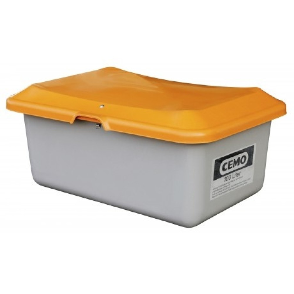 CEMO Streugutbehälter, grau/orange, 100 Liter